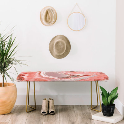 Faux Leather Upholstered Bench