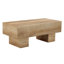 Table basse moderne simple à texture de bois clair - modèle pratique 43,3 po x 21,6 po x 17,2 po