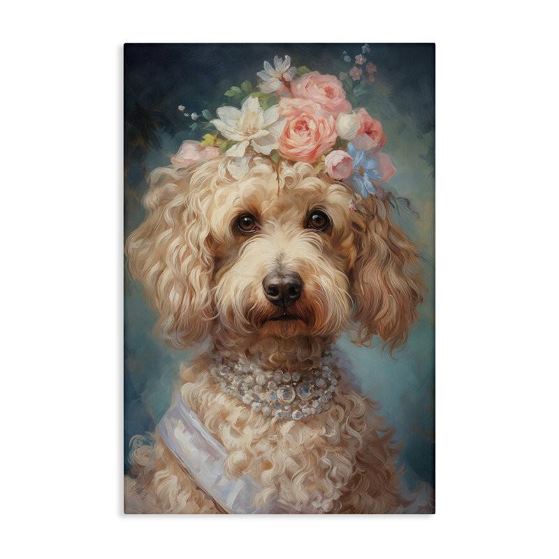 «Fancy Labradoodle Portrait Canvas», conception par Wumples, H 24 po x l 16 po