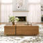 Grande table basse en bois de noyer avec 4 tiroirs de rangement de 47,24 po