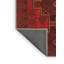 Tapis oriental rouge en laine et polyester tissé à la machine 8 pi x 10 pi Barkat