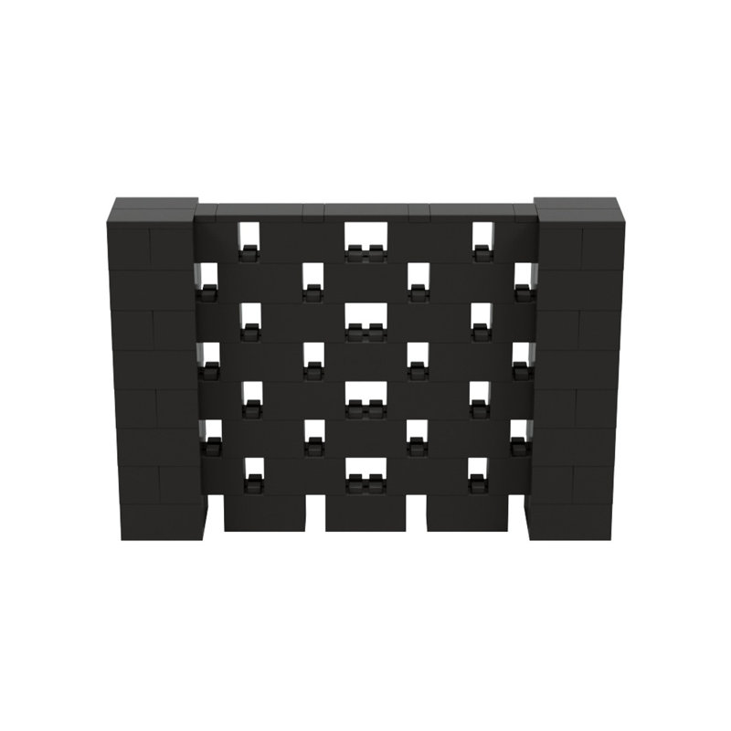 Ensemble mural 4 po de haut Everblock, Noir, 72"