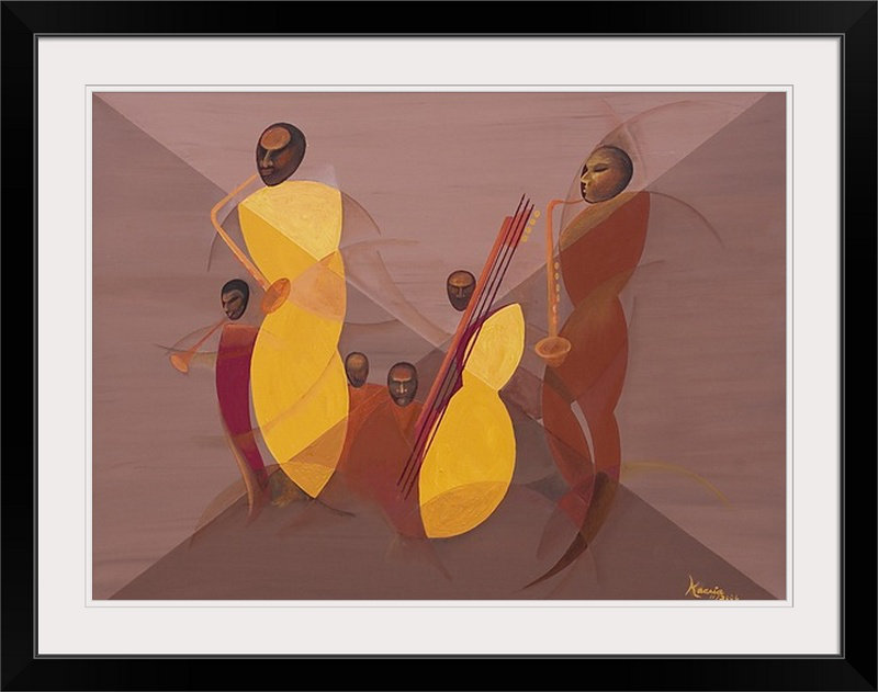 "Ambriah" Mango Jazz, 2006 "par Kaaria Mucherera, reproduction d'art, H 22 po x l 30 po x P 1,5 po, Toile