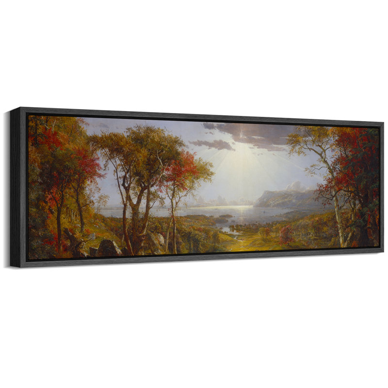 «Autumnal Serenity Landscape Sunset Over Wilderness», reproduction encadrée, H 20 po x l 60 po x P 1,5 po