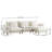 125-Inch Modern Style Teddy Velvet Sofa with Ottoman Includes 3 Featured Pillows-2044620399
