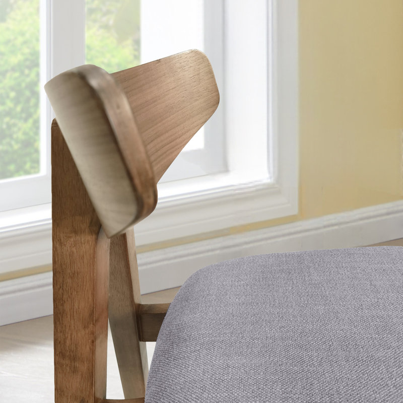 Tabouret de comptoir moderne à dossier courbé avec coussin de siège Mid-Century
