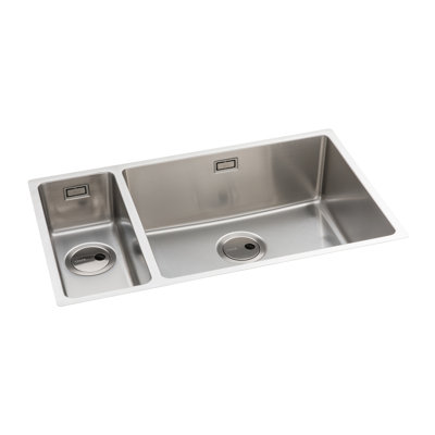 Abode Designs 440mm W Double Bowl Stainless Steel Kitchen Sink