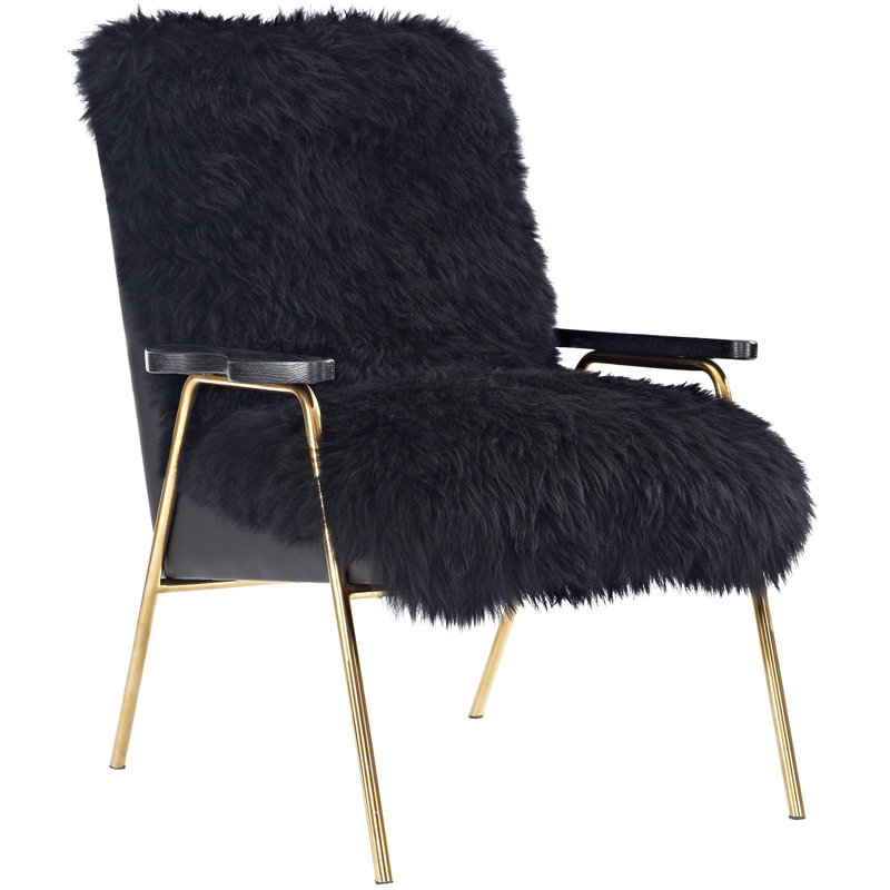 Sprint Armchair, Black Faux Leather