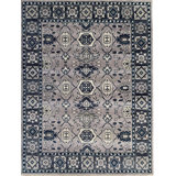 Gray Hand-Knotted Wool Floral Symmetries Classic Traditional Modern Contemporary Carpet Rug