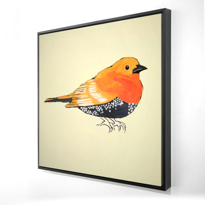 "Illustration d'un petit oiseau orange"
