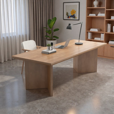 Simple Steady Solid Wood Pine Rectangle Desk