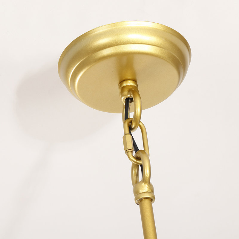 Elsje 29.1" W 7-Light Dimmable Cluster Pendant, Gold