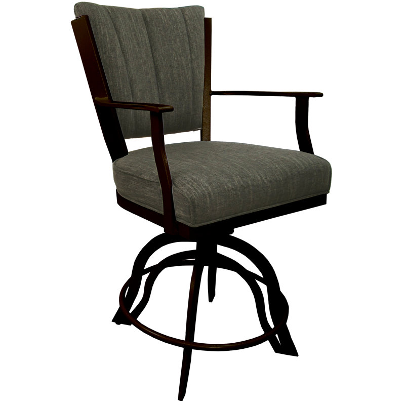 Tabouret de bar rotatif Vath, Brun, Tabouret de bar (siège d'une hauteur de 30 po)