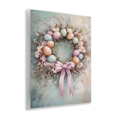 Easter Egg Wreath Wall Plaque Art, design by Franklyn Gregory