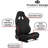 Anman Racing Bucket Seat With Double Locking Slides Adjustable Angle fit Racing Wheel Stand, No Stand