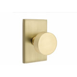Privacy Consealed Fastener Round Knob with Modern Rectangular Rosette