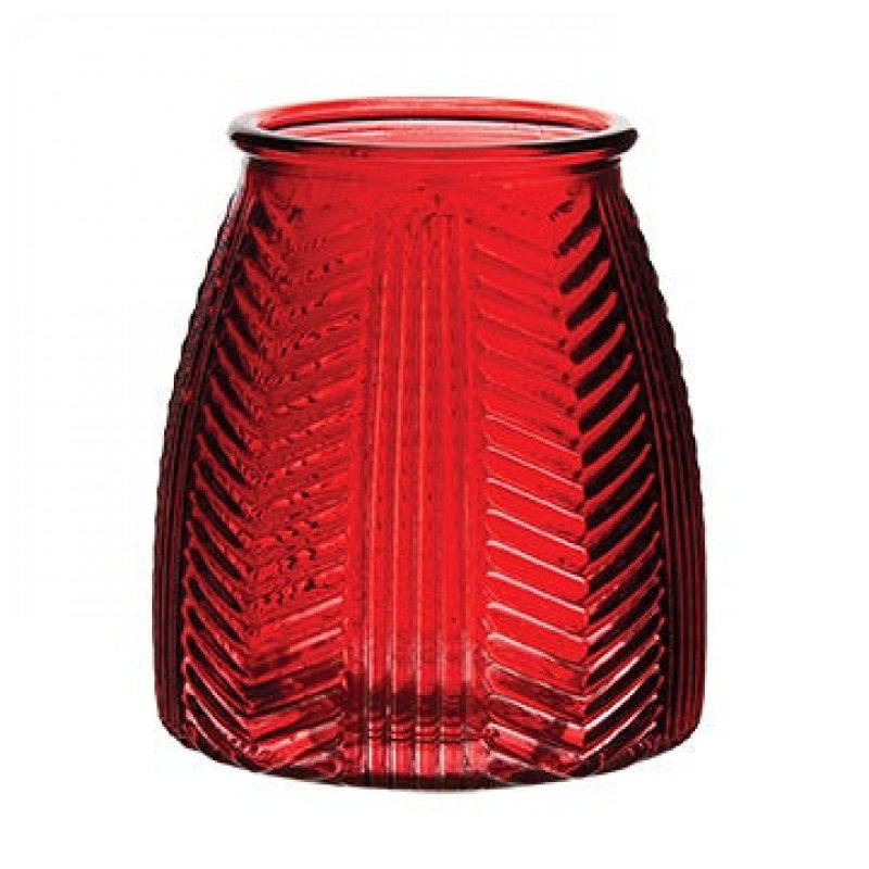 Vase en verre rouge rubis