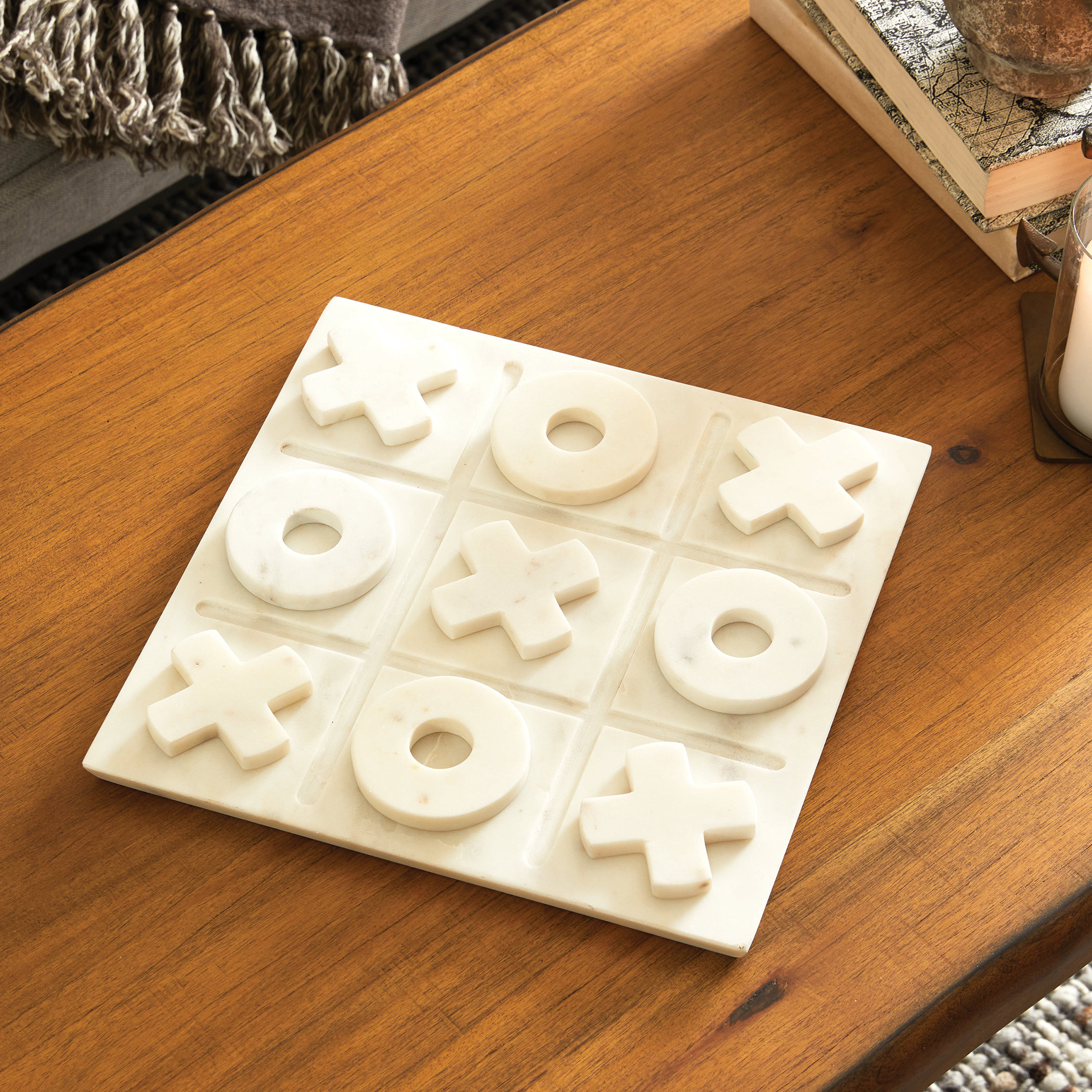 Marble Tic-Tac-Toe Board