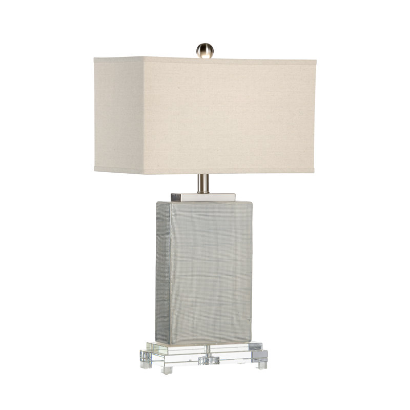 Huntington Textured Ceramic Table Lamp with Linen Shade