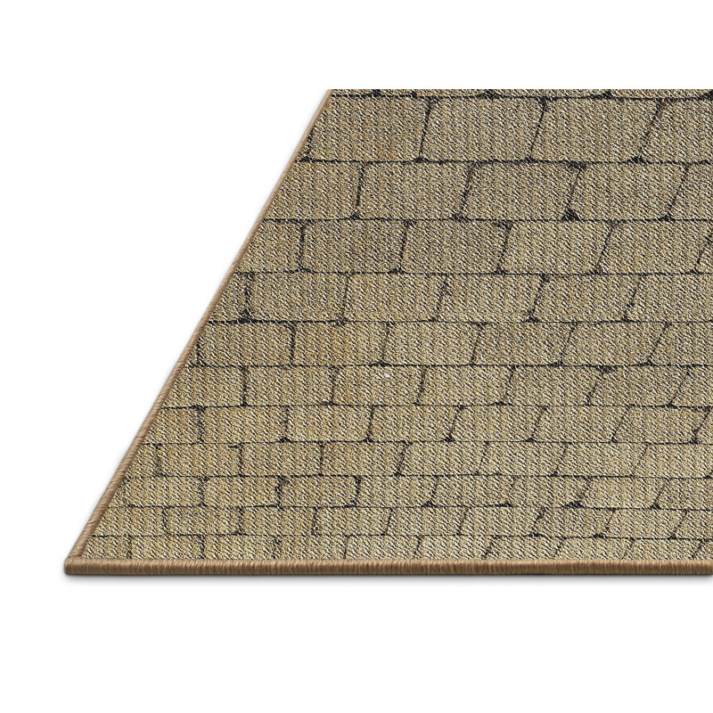 Tapis brun tissé à la machine, Rectangle 8 pi x 12 pi