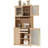 Farmhouse 35.4X17.7X74.8Inch Freestanding Buffet With Hutch-1703654563