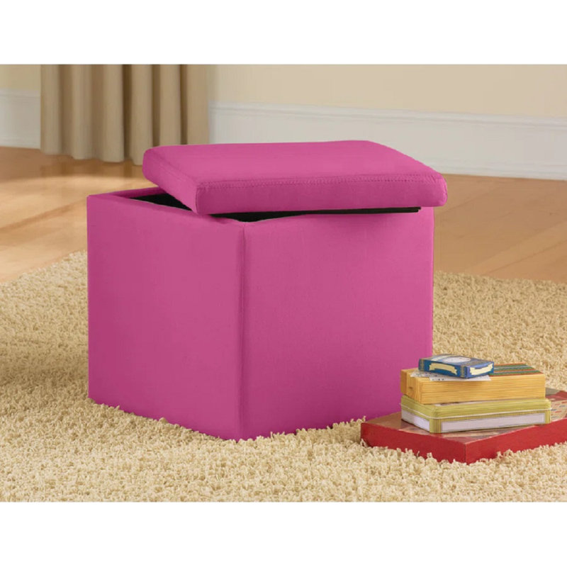 Repose-pieds avec rangement Caistance, Rose