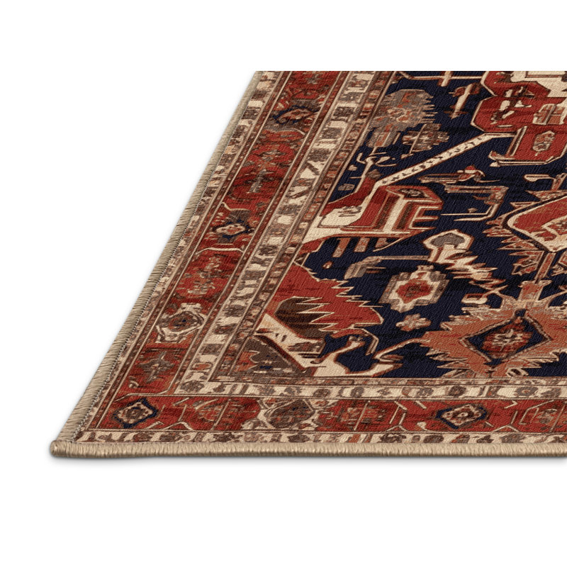 Machine Washable Persian Brown Area Rug, Square 8'