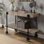 Table de canapé de style industriel, console avec tablette inférieure ouverte, table d'entrée
