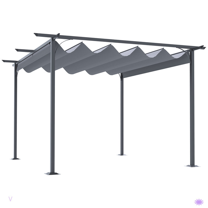 Auvent rétractable pour pergola, protection UV extérieure et parasol, cadre en acier pour jardin, barbecue, patio, cour arrière