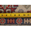 Tapis bleu / rouge / gris en laine noué à la main de conception unique 6 pi 6 po x 10 pi 2 po New Age