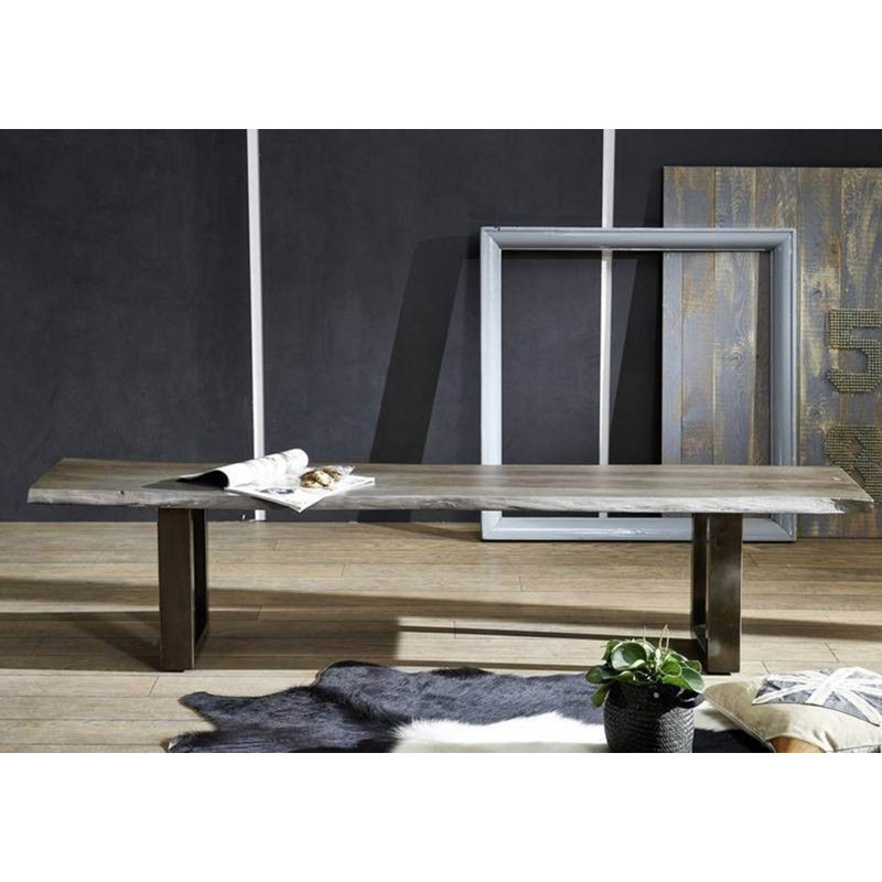Freeform Solid Wood Bench, 45cm H x 160cm W x 38cm D