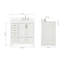 Meuble-lavabo simple avec plateau Abshire 37-93359280