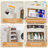 Aarn 4 - Piece Plastic Organizer, Stackable Storage Boxes with Lids Closet Organizer Boxes