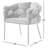 Lawncrest 18'' H Velvet Upholstered Metal Armchair-1201940213-1201940212
