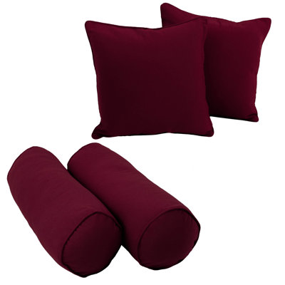 Cotton Blend Reversible Throw Pillow