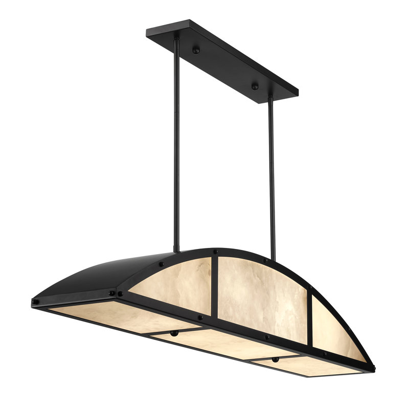 Legacy 4-Light Linear Chandelier in Matte Black by Breegan Jane