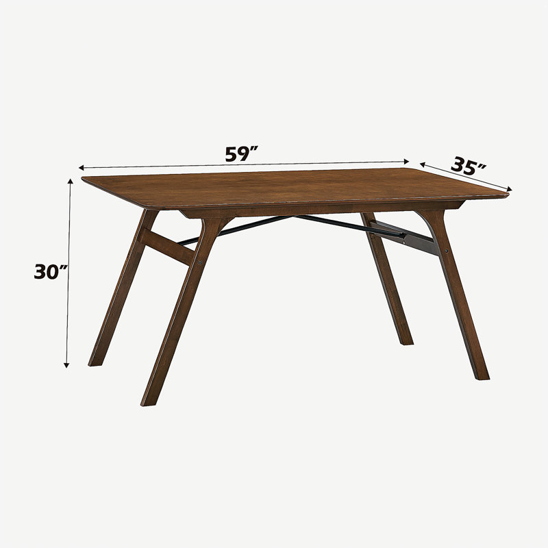 Kaela Walnut Finish Dining Table