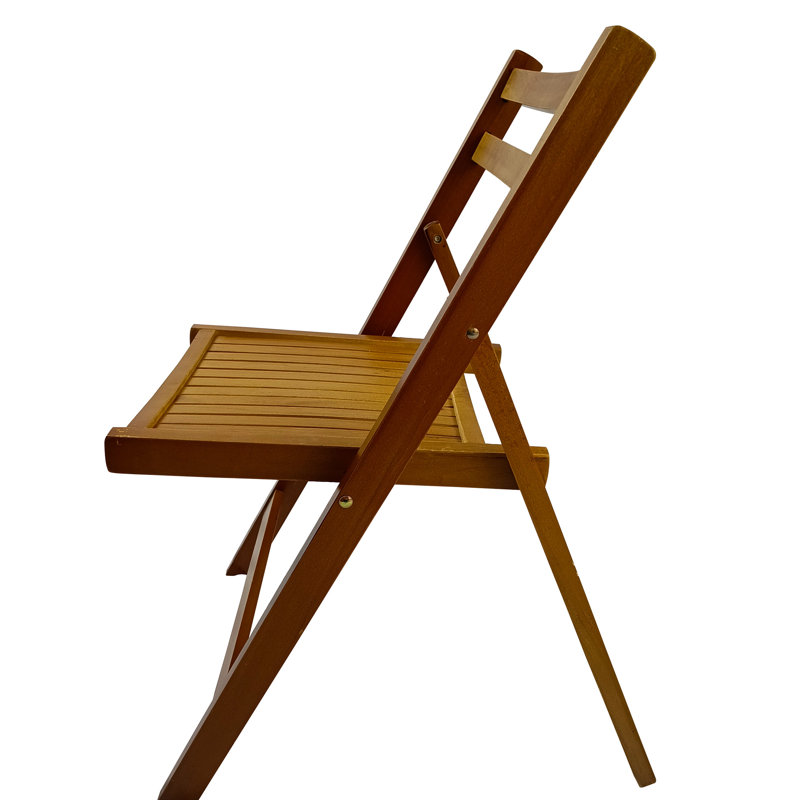 Solid Wood Chairs - Foldable Of 4 For All Spaces Folding Chair Strong, 4, Teak