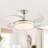  42" Retractable Ceiling Fan With Dimmable LED Light, Remote, 6-Speed Reversible Motor Fan