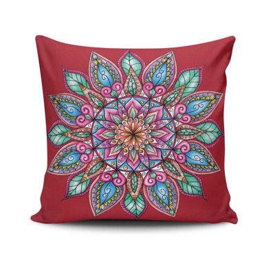 Decorative Cushion Cover, 17 x 17 Inches, 50% Cotton / 50% Polyester | Machine Washable at 104°F, Ironable, Concealed Zip Closure | Perfect for Living Room, Bedroom, and Stylish Home Décor