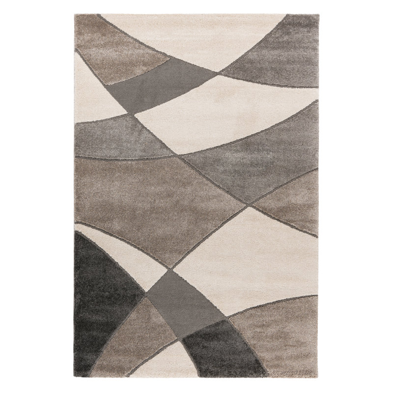 Frisco Geometric Area Rug, Rectangular 160 x 230cm, Grey/Brown/Blue