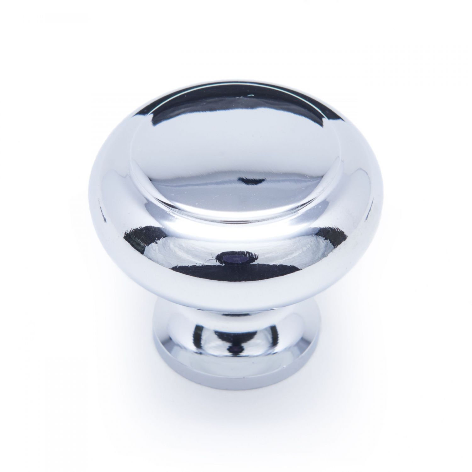 Hollow Plain 1 1/4" Diameter Mushroom Knob CK Series, Polished Chrome