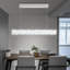 32inch Rectangle Chrome K9 Crystal Chandelier Modern Linear Pendant Lighting Fixture For Dining Room Kitchen Island