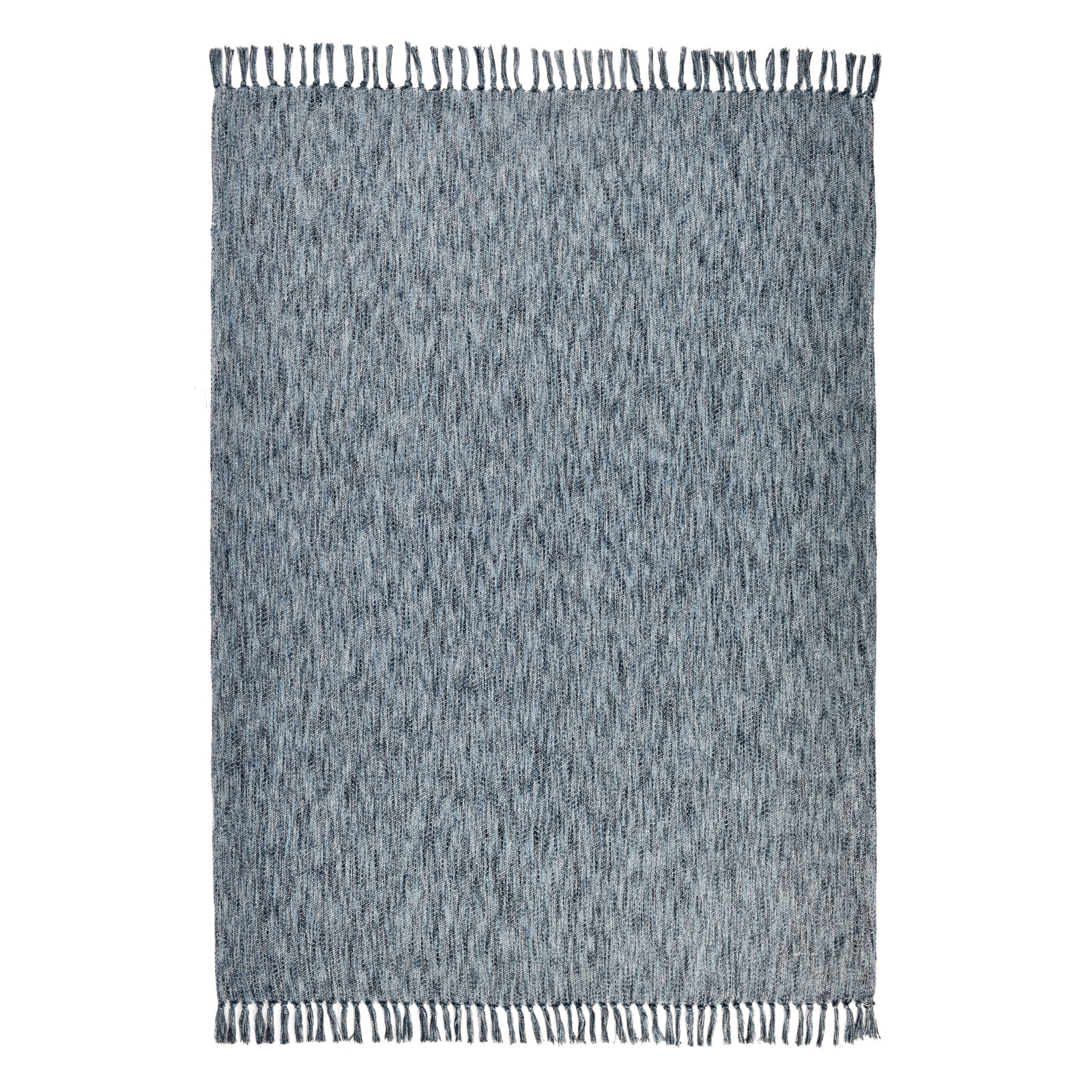 Sharma Hand Woven Throw Blanket, Blue