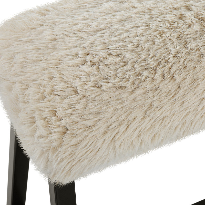 Taupo Beige Polyester Upholstered Entryway Bench