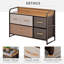Commode 5 bacs, commode à 2 niveaux avec structure en acier, bois