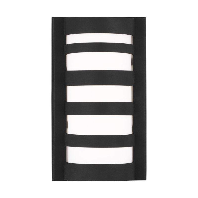 Gwern Aluminum LED Wall Light, 9.31" H x 5.37" W x 5.37" D, 5 W, Black