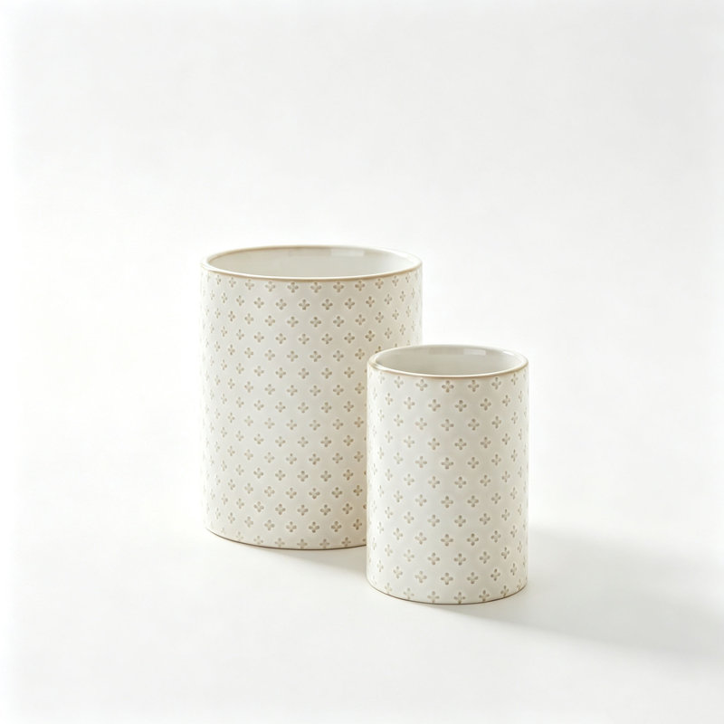 Ceramic / Porcelain Round Utensil Crock