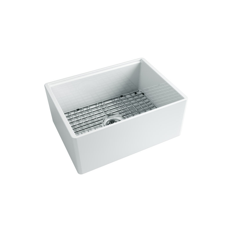 Diamond 24" L x 18" W Farmhouse Kitchen Sink with Basket Strainer