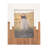 Decorative Acacia Wood Picture Frame for Entryway Display - Two Tone Photo Frame for Bedroom, Living Room, or Side Table - White & Brown-1682709476